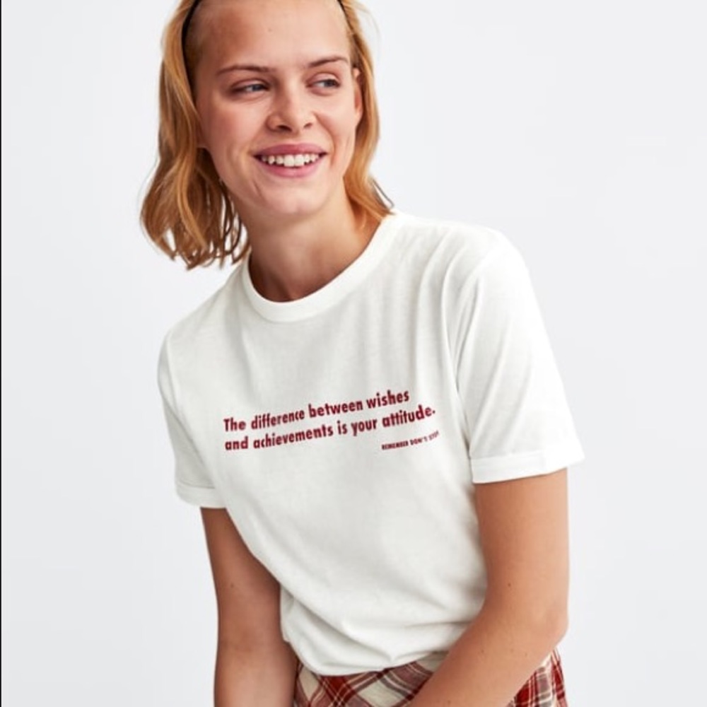 Zara Positive Quotes Tee🧠